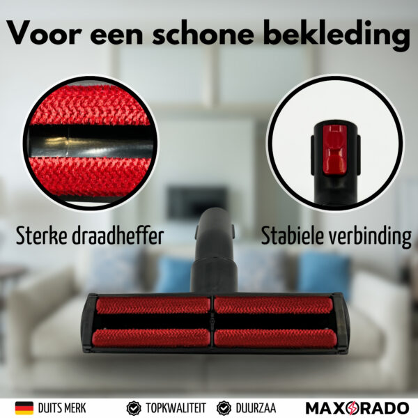 Maxorado dierenhaar borstel - geschikt voor Dyson V7, V8, V11, V15 - met Quick Release aansluiting - mondstuk - Afbeelding 2