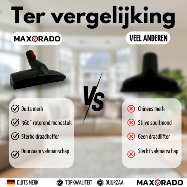 Maxorado dierenhaar borstel - geschikt voor Dyson V7, V8, V11, V15 - met Quick Release aansluiting - mondstuk - Afbeelding 8