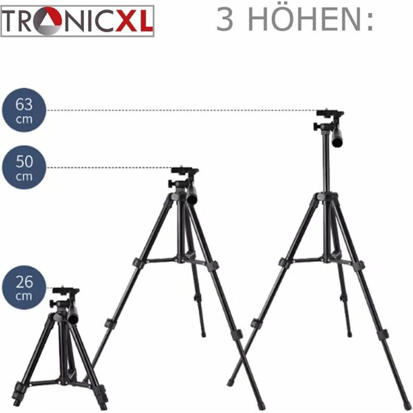 TronicXL Tripod Laserstatief 30-60 cm laser bouwstatief 1/4 inch + adapter 5/8 inch nivelleringsapparaten statief bouw - Afbeelding 3