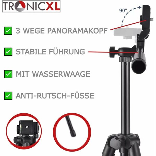 TronicXL Tripod Laserstatief 30-60 cm laser bouwstatief 1/4 inch + adapter 5/8 inch nivelleringsapparaten statief bouw - Afbeelding 5