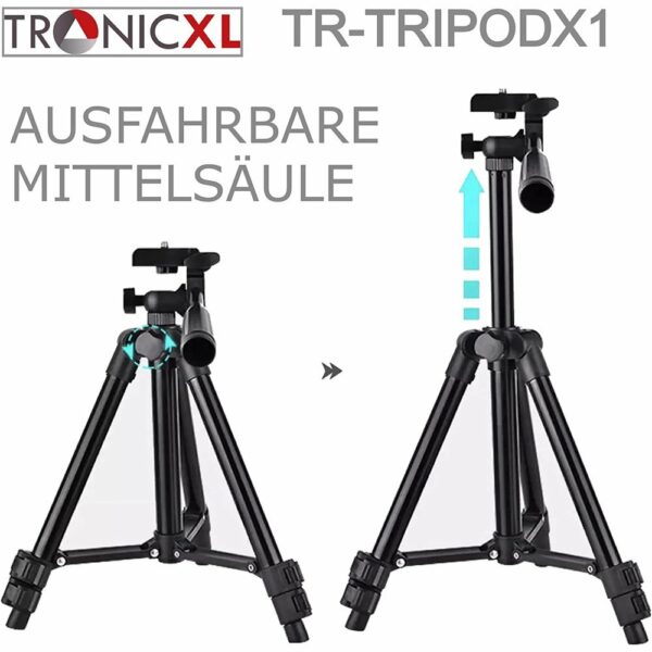 TronicXL Tripod Laserstatief 30-60 cm laser bouwstatief 1/4 inch + adapter 5/8 inch nivelleringsapparaten statief bouw - Afbeelding 6