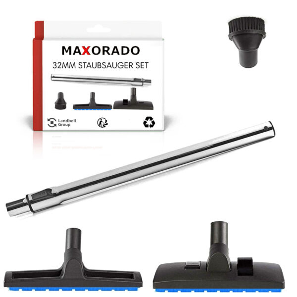 Maxorado 32 mm Universeel stofzuigerbuis combimondstuk parket mondstuk set compatibel reserveonderdeel geschikt voor Electrolux Nilfisk Numatic Fam AEG Progress buis stofzuiger DN32 Kärcher 6.906-211.0 FAK302 6.907-467.0 32 mm