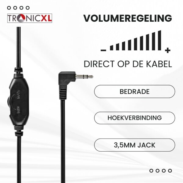 TronicXL TV hoofdtelefoon 6m lange kabel hoofdband geschikt voor TV Samsung LG Sony Toshiba DYON JVC Philips Apple iPad iMac computer etc. - stereo - jack - plug - Afbeelding 4