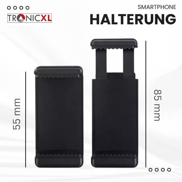 TronicXL Universele smartphone-houder. Statief Adapter-bevestiging, geschikt voor Smartphone Apple iPhone, Samsung, Sony, LG, Huawei en Cubot ZTE - Afbeelding 7