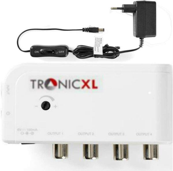 TronicXL antenneversterker voor kabel Vier apparaten versterker adapter/ DVBT DVBT2 DVB-T DVBC DVB-C versterker Amplifier TV Cable DVB-T2 signaalversterking - Afbeelding 3