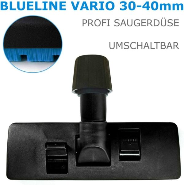 Maxorado Combimondstuk stofzuiger 30-40 mm universele stofzuigermondstuk Blueline anti-allergy compatibel met reserveonderdeel geschikt voor Kärcher Miele Siemens vloerzuigmond voet mondstuk geschikt voor Stier Masko Bosch Parkside accessoires - Afbeelding 3