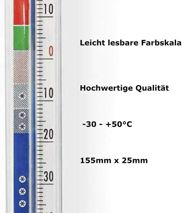 TronicXL Professionele koelruimte-thermometer -50 tot +30 °C opslagruimte airconditioning koeling vrieskast koelkist diepkoele levensmiddelen o.a geschikt voor Bosch,geschikt voor Siemens, geschikt voor Miele, geschikt voor AEG, geschikt voor Neffgen - slagerij - Afbeelding 2