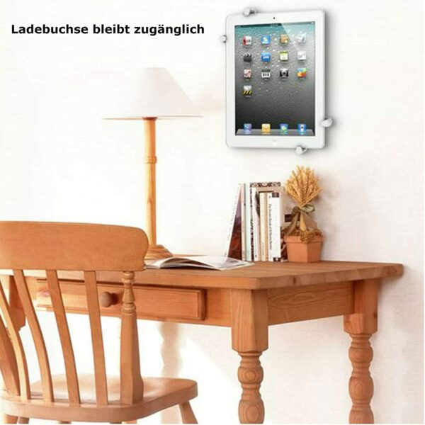 TronicXL Universele tablet wandhouder, 7 - 10,4 inch, muurbeugel, platte houder, geschickt voor Apple iPad Android iOs, Samsung e-book reader - muurbevestiging voor keuken, badkamer, kantoor, accessoires