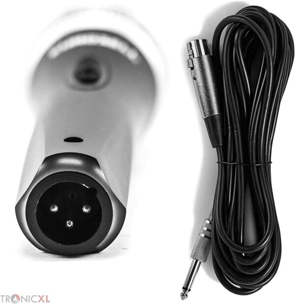 TronicXL Microfoonset dynamisch 5 meter lange kabel jack plug 6,35 mm universele handmicrofoon microfoon zingen moderatie podium karaoke bruiloft zang microfoon bedraad (met koffer) - Afbeelding 12