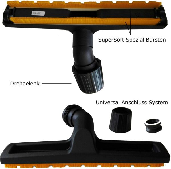 Maxorado universele harde vloerzuigmond stofzuigermondstuk, parket laminaat borstel bijvoorbeeld geschikt voor Bosch Siemens Numatic Quigg Privileg bron FIF voet 30-40 mm - Afbeelding 9