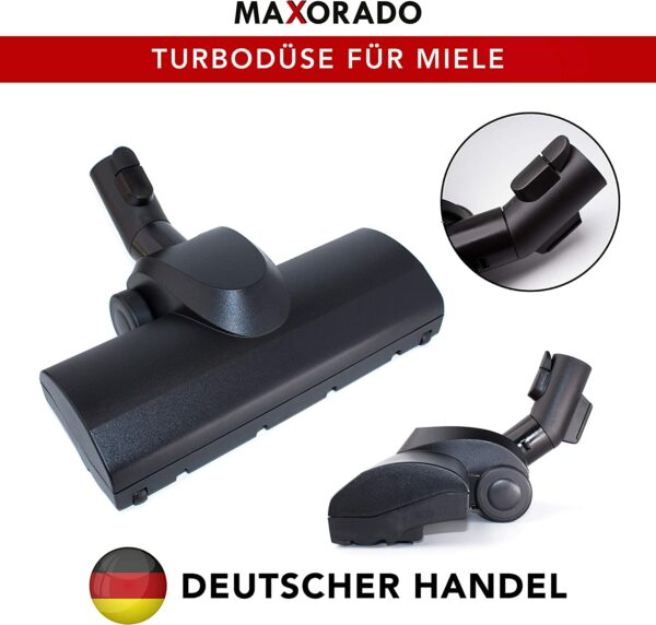 Maxorado Turboborstel Stofzuiger vloerzuigmond met draaiende roller mondstuk reserveonderdeel geschikt voor Miele stofzuiger S1 S500 S700 S2 S4 S5 S6 S7 S8 mondstuk borstel accessoires tapijt dierenhaar - Image 3