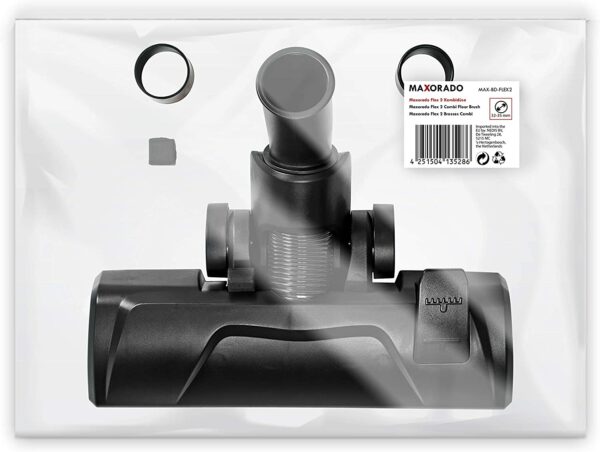 Maxorado Borstel combinatiemondstuk Flex2 32 mm 35 mm universele stofzuiger mondstuk vloerzuigmond reserveonderdeel geschikt voor Electrolux Bosch Siemens Dirt Devil BSH Einhell Makita Kärcher Thomas Numatic - Afbeelding 2