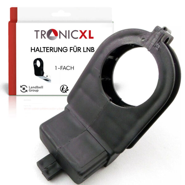 TronicXL Houder voor Single LNB LNC LMB Feed Adapter - Satellite Spiegel Schaal geschikt voor SAB Triax Gibertini- satelliet schaal bevestiging DVB-S2 DVBS2 TV 1fach