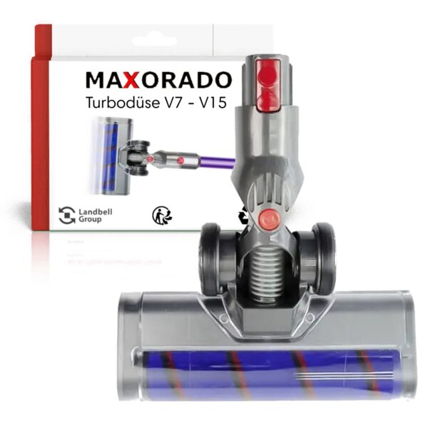 Maxorado turboborstel + buis + parketmondstuk geschickt voor Dyson V7, V8, V10, V11, V15 - accessoireset 3-delig voor uw stofzuiger - Afbeelding 2