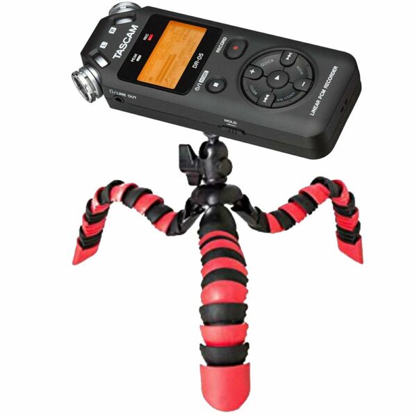 TronicXL Profi TRIPOD 1 Flexibel statief voicerecorder audiorecorder recorder 1/4 inch bijv. geschickt voor Roland Philips Tascam Sony Olympus Zoom H4n Pro H5 H6 mobiele recorder H2n houder draagbar