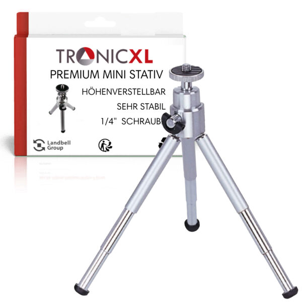 TronicXL tripod Professional tafel STATIEF 15cm statief dictafoon audiorecorder opnameapparaat 1/4 inch bijv. geschickt voor Roland Philips Tascam Sony Olympus Zoom H4n Pro H5 H6 mobiele recorder H2n houder tripod - Afbeelding 6