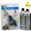 TronicXL Handonkruidbrander + 2 patronen butaangas - onkruidverdelger, gasbrander, vlambrander, gasonkruidbrander, vlamwerper met piëzo-ontsteking