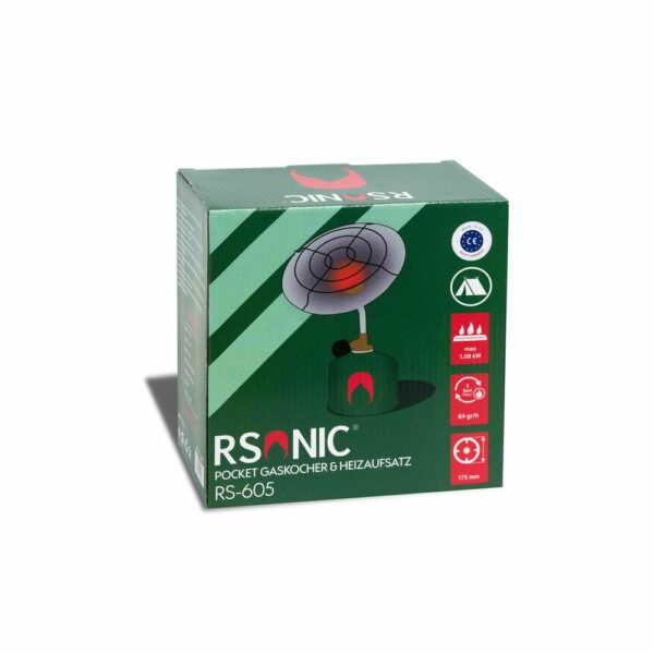 RSonic Mobiele verwarming, noodverwarming, gasverwarming, campingverwarming, gasfornuis voor gasfles - Afbeelding 4