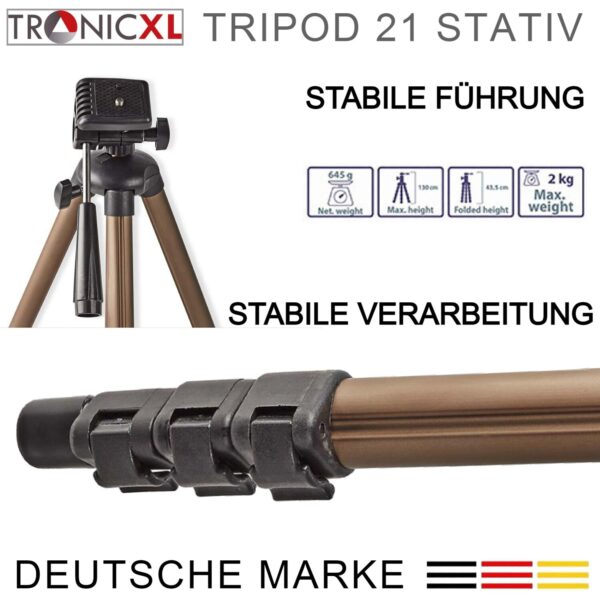 TronicXL Tripod21P Projector Beamer statief houder standaard bijv. voor geschikt voor BenQ Asus Acer Epson Sony Panasonic Philips WiMiUS TOUMEI Merisny QKK OTHA Android Aiptek - Afbeelding 4