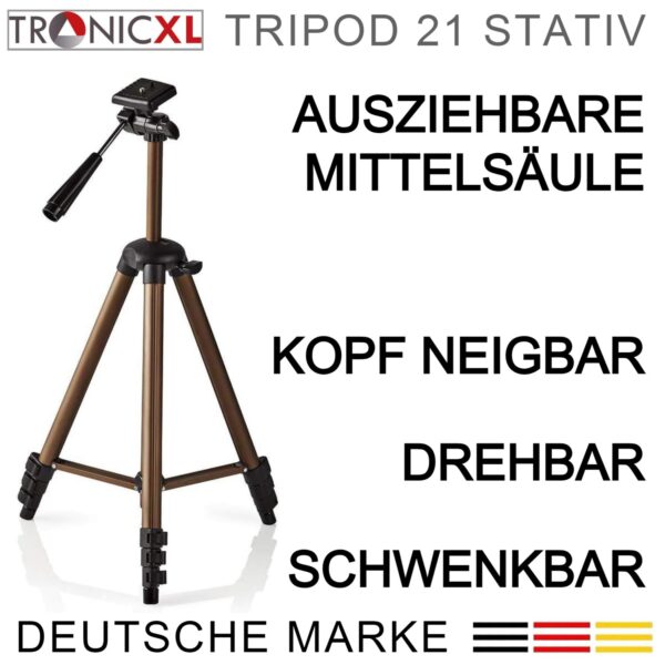 TronicXL Tripod21P Projector Beamer statief houder standaard bijv. voor geschikt voor BenQ Asus Acer Epson Sony Panasonic Philips WiMiUS TOUMEI Merisny QKK OTHA Android Aiptek - Afbeelding 3