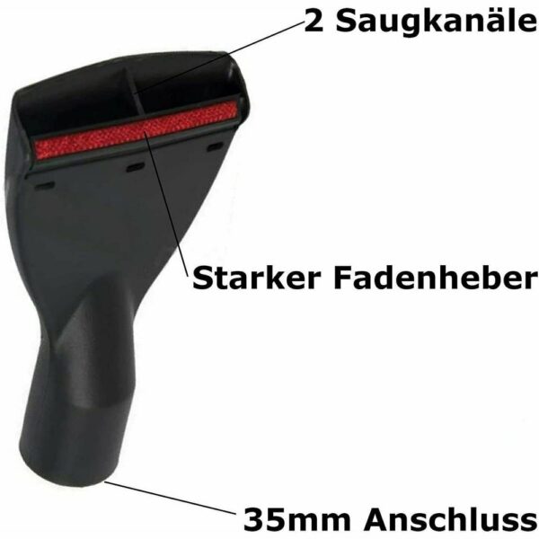 Maxorado Opzetstuk voor stofzuiger, stofborstel, stofborstel, stofzuigmond, spleetzuigmond, reserveonderdeel 32 mm, 35 mm, geschikt voor Bosch Professional 18 V systeem, accustofzuiger, gas 18 V-10 l, handstofzuiger, 18 V-1 accessoires - Afbeelding 4