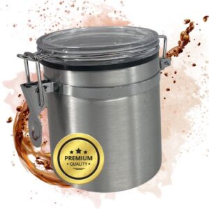 TronicXL Koffieblik250g luchtdicht bewaarblik I aluminium blik doos voor uw koffiebonen, thee, cacao en meer - aromablik bewaardoos koffiecontainer met afdichting en clipsluiting
