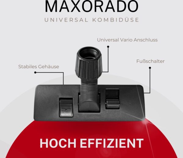 Maxorado Combi vloerborstel voor alle stofzuigerbuizen met een diameter van 30 - 40 mm - Universeel - Afbeelding 7