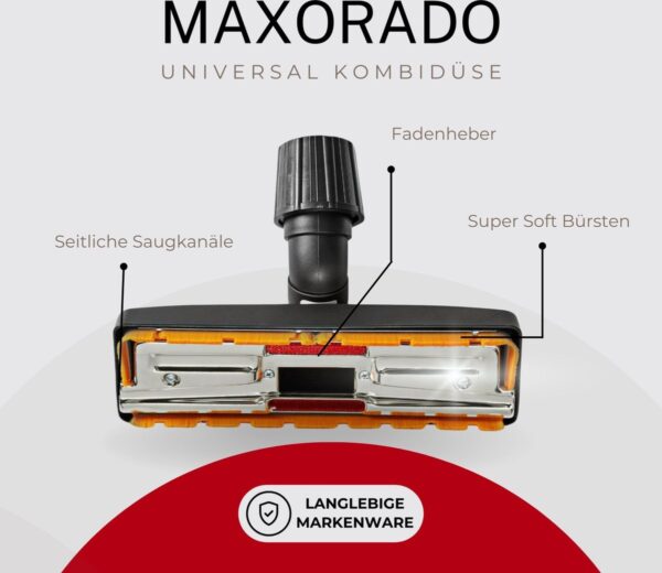 Maxorado Combi vloerborstel voor alle stofzuigerbuizen met een diameter van 30 - 40 mm - Universeel - Afbeelding 8