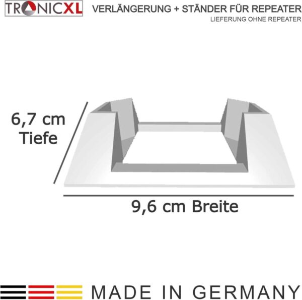 TronicXL repeater standaard met kabelverlenging 0,2m geschikt voor Fritz Repeater 2400 1160 1750e AVM Fritz! – WLAN Houder - stand (0,2 m Kabel + standaard) - Afbeelding 6