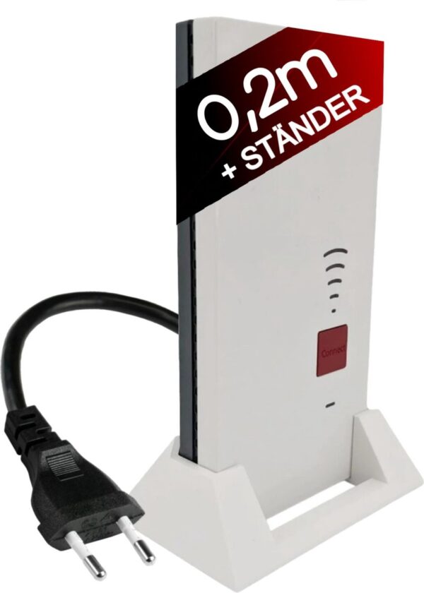 TronicXL repeater standaard met kabelverlenging 0,2m geschikt voor Fritz Repeater 2400 1160 1750e AVM Fritz! – WLAN Houder - stand (0,2 m Kabel + standaard) - Afbeelding 2