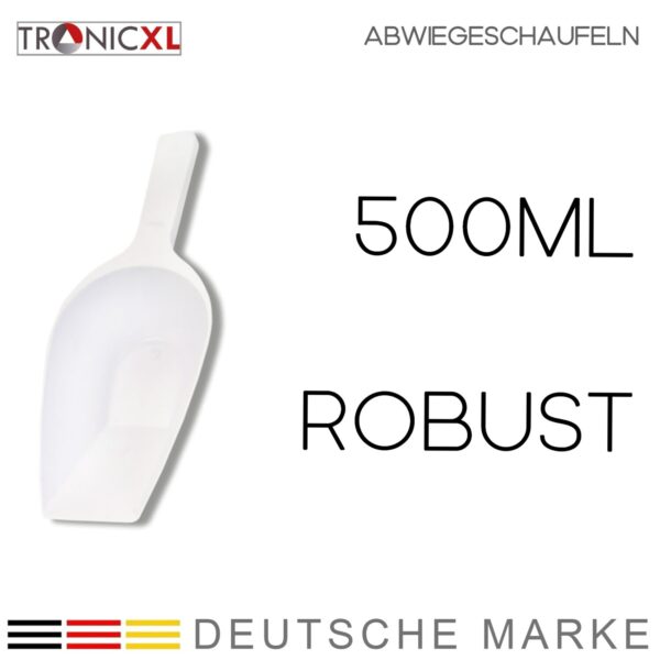 TronicXL 10 stuks kunststof schepjes 500 ml – Doseerschep voor kruiden, poeders, specerijen, voeding, zaden en meer - Afbeelding 2